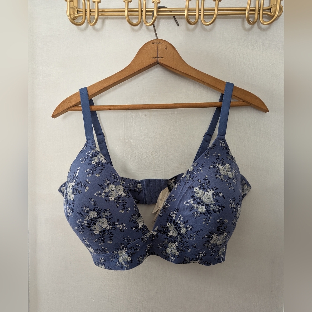 lucky brand bra blue floral 40D